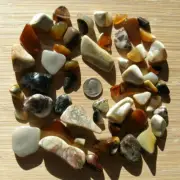 Polished Stones & Crystals Tumbled Rocks Nice Natural Colors Mixed Sizes 1LB Lot