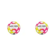 2PK Summit Global Rubber Advance X Netball by Maddy Turner Size 4 Pink/Yellow