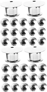 [COHEALI] 40 Pcs Flat Buckle Convenient Pin Keeper Lapel Pin Locks Multi-function Pin Keeper Plunger Metal Pin Backs Locking Clasps Enamel Lapel Backs Enamel Pin Cap Round Head