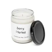 Sorry I Farted - Funny Gag/White Elephant Gift Scented Soy Candle, 9oz