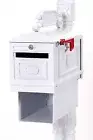 Locking Mailbox WHITE with Paper Box Secure Cast Aluminum Better Box Mailboxes