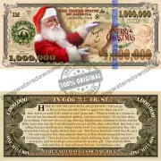 100 x American Christmas $1 Million Dollar Bill Gospel Tract Note Currency Money