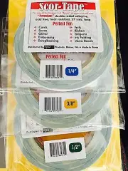 Collection PACK! Scor-Tape Adhesive 1 each 1/4" 3/8" 1/2" Scor-Pal FREE SHIPPING