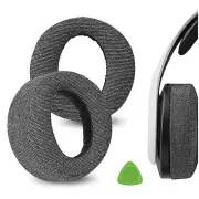 Geekria Linen Ear Pads for Sony PlayStation 5 PULSE 3D Headphones (Grey)