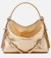 [Givenchy] Givenchy Voyou Nano metallic leather tote bag One Size gold