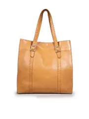 Brown Leather Medium Tote Bag
