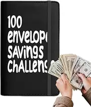 Envelope Money Saving Book - Expense Budget Binder | 100 Days Tracker Planner to Save 5050 Dollars for Men Women Adults Children School