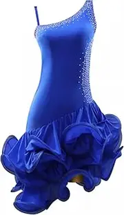 [JRUIA] Classic Latin Dance Competition Dance Wear Tango Performance Dress for Women Salsa Cha Cha Costume Fishbone Skirt