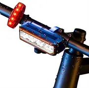 POSUGEAR LED Bike Lights for Night Riding, 9000 Lumen Aluminum Alloy Bike Headlight and Taillight, IPX5 Waterproof USB Rechargeable Bicycle Light Set, Bike Light for Adults Road Mountain Cycling