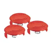 Black&Decker RC-100-P Replacement Spool Cap and Spring for AFS Trimmer, 3 Pack
