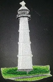 Biloxi Mississippi lighthouse Embroidered Iron on/Sew Patch [9.4" X 5.72"]