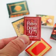 6pc Dollhouse Miniature 1/12 Scale Retro Book Study Library Bookshelf Accessory