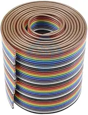 1M 3.3ft Flat Cable 40 Pin Rainbow Ribbon IDC Cable Wire Rainbow Cable New