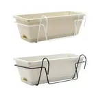 Balcony Railing Planter Window Box Planter for Garden Outside Indoor Outdoor