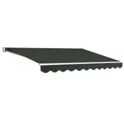 Side Awning Outdoor Blinds Retractable Sun Shade Grey - 3x2.5m