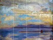 Art Colorful Symbolism Mural Ceramic Backsplash Bath Tile #2035
