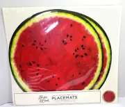 Hester & Cook WATERMELON Paper Placemats Pack of 12 Made in the USA 13.75"x14"