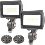 30W Outdoor LED Flood Light With 1/2" Knuckle Mount (Plate Included), 5000K D...