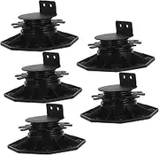 Generic 5pcs Deck Support Pedestals Adjustable Height for Floating Deck Platforms and Paver Bases