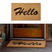 Hello PVC Backed Coir Printed Door Mat