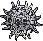 [Rock Off officially licensed products] Alice In Chains Sun Logo B&W Woven Patch One Size