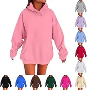 [Yubnlvae] Generic my the orders Clearance my the orders Hot Pink Sweatshirt Women's Hoodie Lightweight Hoodies for Women Y2k Cute Loose Pullover Tops Women's Oversized Hoodies Pullover Pink Y2k Hoodie, 01 Pink