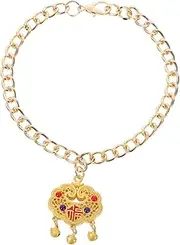 SUPVOX Pet Jewelry Necklace Metal Longevity Lock Pendant Bell Dog Collar Charm Adjustable for Cats Dogs