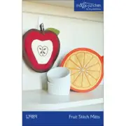 Quilting Embroidery Applique Pattern Fruit Stitch Mitts Oven Kitchen Decor