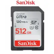 SD Card SanDisk Ultra 512GB Class10 SDXC DSLR Full HD Camera Memory Card 120Mb/s