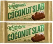 903329 2 X 50G BAR WHITTAKERS WHITTAKER'S TOASTED COCONUT SLAB MILK CHOCOLATE