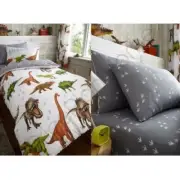 RAWRSOME DINOSAUR T-REX SINGLE DUVET COVER FITTED SHEET BEDDING SETS AVAILABLE