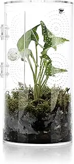 Jumping Spider Enclosure, 11.5”*6”*6”, Air Hole 3/64" Micro Habitat Terrariums, Arboreal Reptile Tank with Front Opening Door,Tarantula Enclosure, Plant Greenhouse