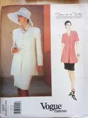 Vogue Sewing Pattern Vintage Retro 1571 Oscar De La Renta Jacket Skirt 6-10