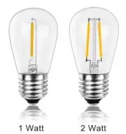 10 Pack E27 S14 LED Light Bulbs Plastic Edison Bulb 2200K for Festoon String Lig