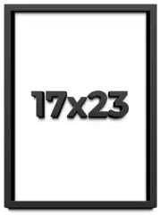 17x23 Shadow Box Frame Black | 2 Inches Deep Real Wood Contemporary Shadowbox Di