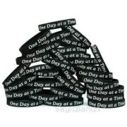 100 of One Day at a Time Wristbands - Encouragement, Reminder, Recovery Bracelet