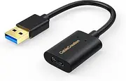 USB3.1 USB C Female to USB Male Adapter Cable 5Gbps, CableCreation USB to USB C Adapter USB C to A Adapter Female USB C Adapter for Oculus Quest VR Link Laptops Logitech StreamCam Other USB-A Devices