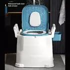 (Soft Ring)Adjustable Height Bedside Commode Toilet Chair - With Wide