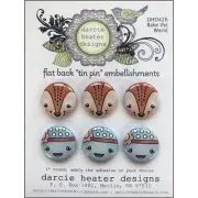 Cook BAKE The World Set FLAT BACK TIN PIN Embellishments Set Darcies DHD426 NEW