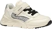 [Geox] J Loftus Girl A Trainers, Lt Ivory/Silver, 38 EU, Lt Ivory Silver, 38 EU