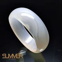 在飛比找森森購物網優惠-SUMMER寶石 天然冰彩透光寬版玉髓手鐲(冰透水潤- 隨機