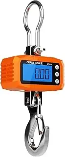[JAJAJ] Industrial Digital Crane Scale Portable Electronic Crane Scale 500-1000kg Aluminum Shell Hanging Scale Stainless Steel Hook Digital Steelyard Hook Scale for Farm,Livestock,Factory,Construction