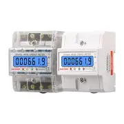 SmartMeter 100A LCD KWh Energy Meter with Three-Phase Backlight Guide Rail for Home Use Energy Monitoring3*127/220VAC