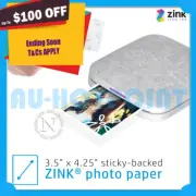 HP Sprocket 3"x4" Instant Photo Printer Slim 3.5”x4.25” Zink Paper [HPISP3X4W]