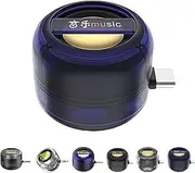 Portable 5X Speaker Amplifier–Plug & Play for Music/Calls, Portable 5X Phone Speaker, Music Amplifier Speakers for Cell Phones, Crystal Clear Sound, Compact Speakers for Home or Travel (Blue,Type-C)