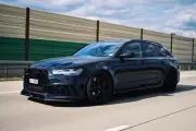 Black Gloss Performance Splitter For Audi RS6 C7 4G Front Bumper