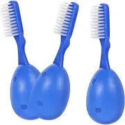 NOLITOY 3pcs Mini Toothbrush Disposable Toothbrushes Security Toothbrush with Short Handle Big Head Soft Bristles Prison Tooth Brush for Camping Travel