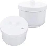Healeved 2-in-1 Nail Art Tools Cleaner Box Plastic Case Trays for Salon Home and Travel