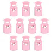 10pcs Plastic Cord Lock, Single Hole Spring Toggle Stopper Cord Fastener, Pink