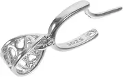 Tofficu Elegant Silver Clip Buckle Charms Holder for Necklace Pendant Clasp Connectors